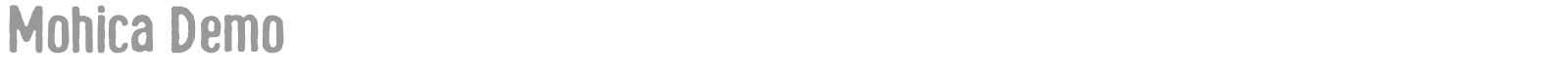 Mohica font preview